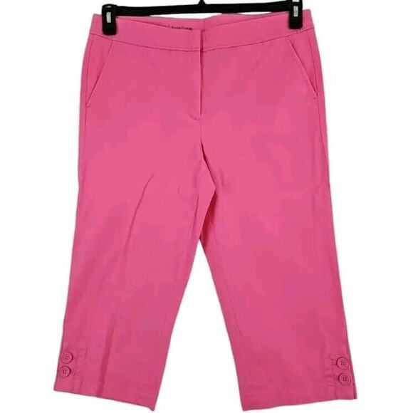 Talbots ~Woman Size 12~ Pink Pedal Pusher Capri Pants. - Picture 1 of 9